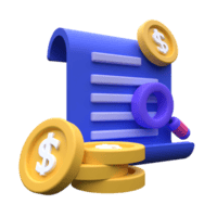 unique-3d-render-money-analysis-icon-illustration-realistic-vector-illustration-free-png